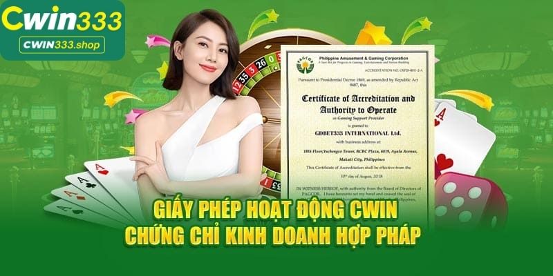 Giấy phép hoạt động của Cwin333